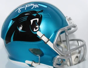 Luke Kuechly Signed Carolina Panthers RARE Blaze Mini Helmet - Beckett - Picture 1 of 3