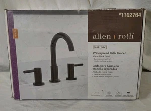 Grifo de baño Allen + Roth Harlow negro mate #1102764 - Imagen 1 de 7