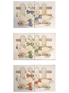 Fliese Ente Wiese Zaun Rechteckig 2tlg. versch. Farben - 20 x 25 cm - Bild 1 von 7