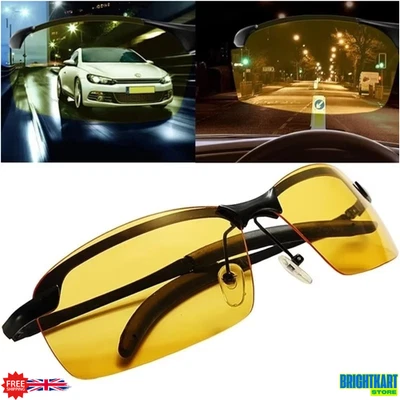 Night Driving Glasses HD Anti Glare Vision Polarized Yellow Lens Tinted Unisex - Image 1 of 4