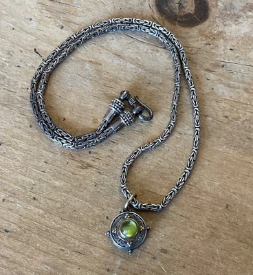 Konstantino Sterling Silver & 18K Gold Necklace with Peridot Pendant - Image 1 of 3