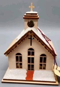 Ginger Cottages Wood Christmas Church Country Chapel Cracker Barrel USA Made - Picture 1 of 15