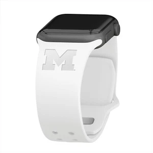 Michigan Wolverines Engraved Silicone Watch Band for Apple Watch - Picture 1 of 16