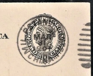 TIENTSIN CHINA MIL P STA No. 1  MAR 31, 1901 CDS on  UX16 - SUPERB STRIKE !! - Picture 1 of 2