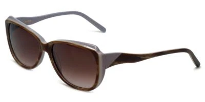 Gafas de sol de diseñador Vera Wang V424 en marco de cuerno rubio y lente degradada marrón 55 Foto 1 de 4