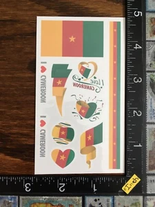 EQUIPO DE CAMERÚN, CAMERÚN, UNA HOJA TATUAJES TEMPORALES HERMOSO DISEÑO #WORLDCUP52 - Imagen 1 de 2