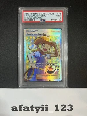 Pokemon Sun&Moon Shining Legends 73 F.A. Pokemon Breeder PSA 9 Card GEM MINT! - Image 1 of 2