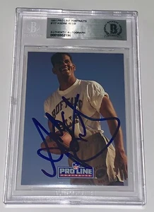 Andre Reed signed 1991 Pro Line Card Bills football beckett coa slabbed - Picture 1 of 9