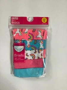 Girls Basics Multicolor Briefs 5 pack NEW! - Picture 1 of 2