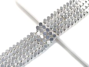 Bright Silver Hematite Cube Beads, 4mm/6mm, sku#S148 - Picture 1 of 5