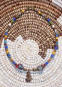 Afrikanischer Skorpion Handel Perlen Halsband Ethno Stamm Boho jnpm16 - Bild 1 von 4