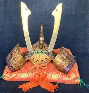 SAMURAI Kabuto 33 SHISHI Armor Helm Hirschhorn JAPAN - Bild 1 von 12