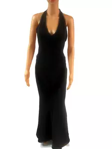 Woman's A.B.S. Black Trumpet Style Backless Halter Dress/Gown Size S - Picture 1 of 5