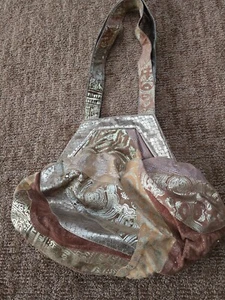 Designer Vintage Braccialini Leather/suede Embossed Handbag - Picture 1 of 3
