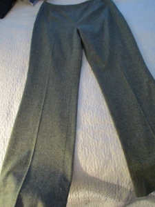 Ann Taylor Green Wool Silk Blend Dress Pants Women's Size 8 Wide Leg Lined - Picture 1 of 9
