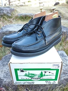 Russell Moccasin Sporting Clays Chukka Boots US 9.5 D Black Chromexcel with Box - Picture 1 of 23