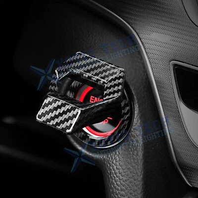 Car Engine Start Stop Push Button Cap Switch Cover Decorative Trim Universal - Image 1 of 4