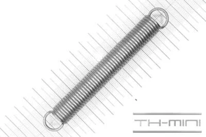 Zug-Feder 2mm Haken Öse 16x121mm 14,2kg Spiral Edel-stahl rostfrei Metall - Bild 1 von 1