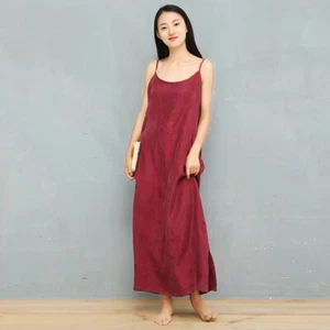 Verano Para Mujer Seda Coreano Temperamento Tirantes Pullover Vestido Falda Sin Mangas - Imagen 1 de 28