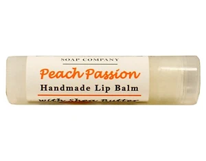 Bálsamo labial Peach Passion hecho a mano con manteca de karité - Imagen 1 de 4