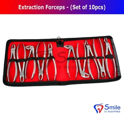 SMILE DENTALE Tooth Extraction Forceps Surgical Dental Instruments Dentist Surgery Tools Kit