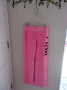 PINK VICTORIA'S SECRET-SIZE XS BRIGHT PINK VELVET/VELOUR SWEAT PANTS FOR WOMAN - Picture 1 of 2