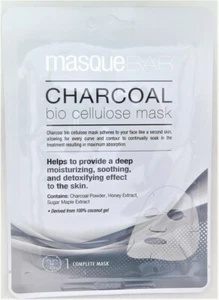 masqueB.A.R CHARCOAL Bio Cellulose Mask Moisturize, Detox *Twin Pack* - Picture 1 of 2