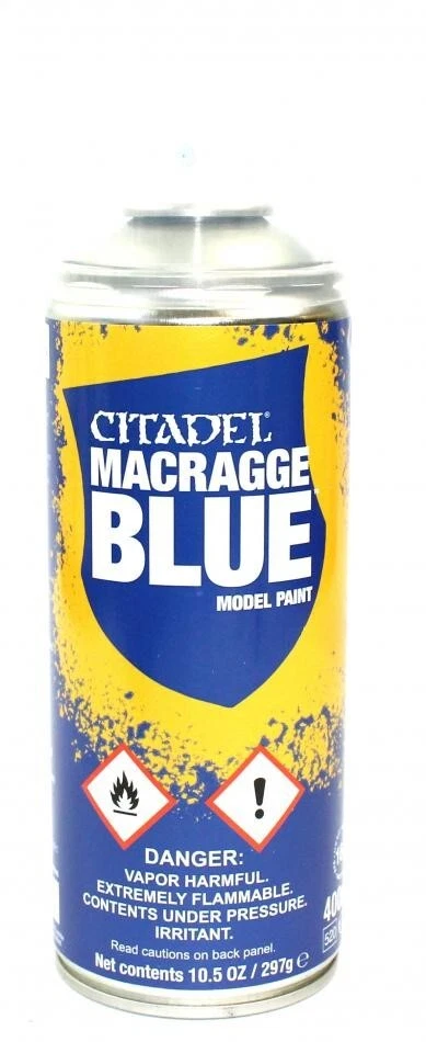 GAMES WORKSHOP WARHAMMER CITADEL SPRAY PAINT MACRAGGE BLUE