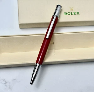 ROLEX Red Ruby Oyster VIP Ballpoint Pen with Box & Pouch - Collector’s Gift - Picture 1 of 7