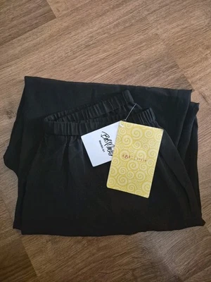 Bob Mackie "Wearable Art" Black 100% Silk  Elastic Waist Slip-On Pants Sz PL~NWT - Image 1 of 4