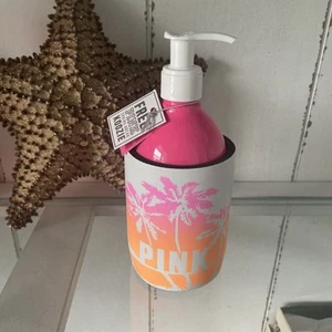 Victoria's Secret PINK Ltd Edition Drink Koozie & Pink Sea Salt & Papaya Lotion - Picture 1 of 8