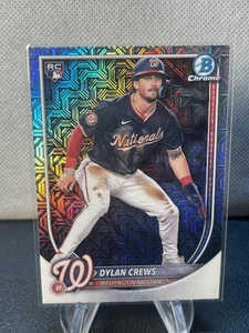 2025 Bowman Chrome Dylan Crews Mojo Refractor RC #3 Nationals - Picture 1 of 2