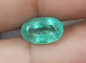 GSI Certified 3.11ct Pastel Green Emerald, Natural Loose Gemstone - Picture 1 of 5