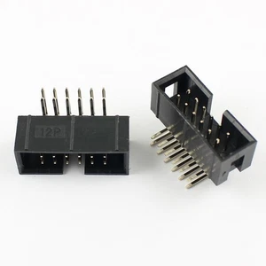 5Pcs 2.54mm 2x6 Pin 12 Pin Right Angle Male Shrouded IDC Box Header Connector - Picture 1 of 6