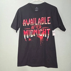 NWT Universal Studios Halloween Horror Nights Shirt S Available After Midnight - Picture 1 of 8