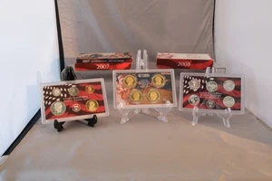 2007, 2008 US Mint Silver Proof Sets + State Quarters + Presidential Coins - Picture 1 of 1