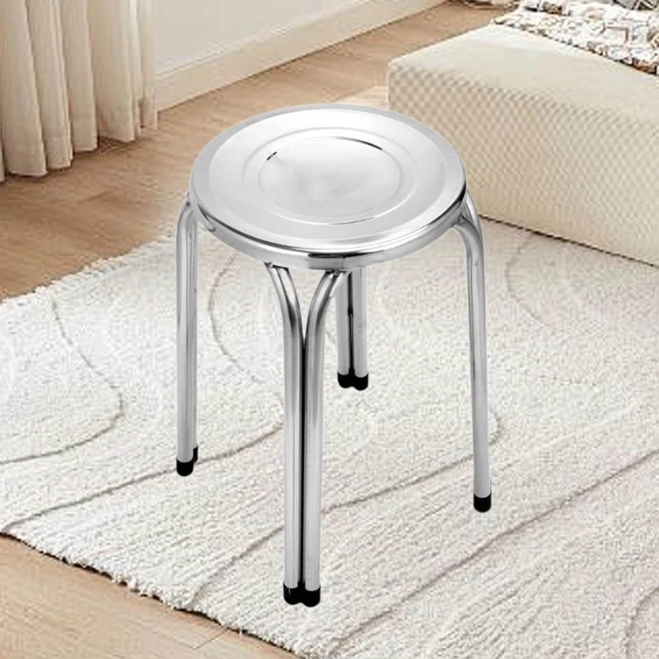 Stacking Stool Furniture Stools Stainless Steel Practical Portable Nesting Metal - Image 1 of 1