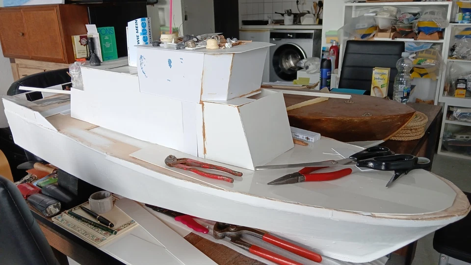 RC Modell Zoll Boot 6 Mot fahrfertig ohne Regler, Empfänger, Sender, Akku, Lader - Bild 1 von 3