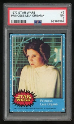 1977 Topps Star Wars Trading Card #05 Princess Leia 1st Series PSA 7 - Image 1 of 2