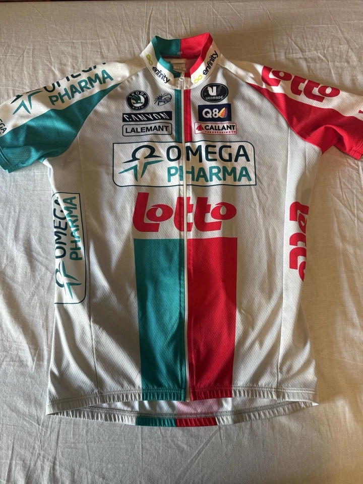 Camiseta deportiva de ciclismo Omega Pharma Lotto para hombre grande L-4-50 hecha en Italia equipo profesional Foto 1 de 3