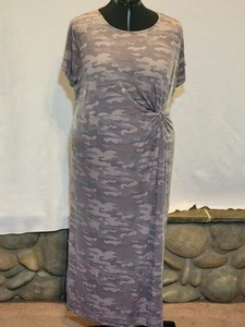 Maurice's Plus 2x 24/7 Camo Front Twist Maxi Dress Purple - Picture 1 of 9