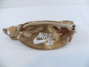 Nike SB Brown Camo Camouflage Zip Fanny Pack Crossbody Bag - Picture 1 of 12