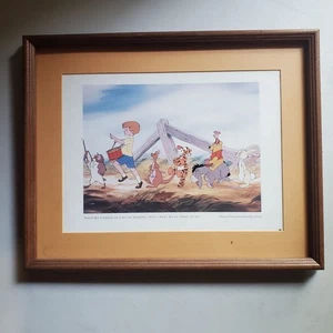 Winnie Puuh und der stürmische Tag Disney Druck gerahmt 15×12 sehr guter Zustand - Bild 1 von 3