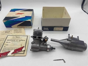 Vintage Super Tigre C35 R/C Perry RC control line airplane engine w/muffler - Picture 1 of 9