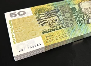 1 x Australia $50 Note ** 1991 Fraser/Cole ** Straight from a Bundle ** aUNC/UNC - Picture 1 of 3