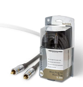 Techlink CR68 Câble Premium prise RCA/Phono à Fiche RCA/Phono 5m - Photo 1/4