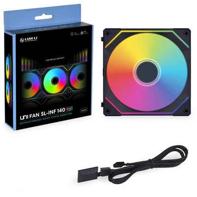 Lian Li 140mm UNI FAN SL-INFINITY Case Fan (Black) UF-SL140-1B 840353040441 - Image 1 of 2