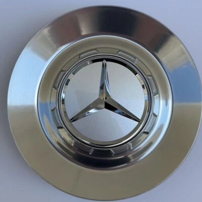 Tapacubo de bloqueo central de rueda Mercedes 1 pieza C43 C63 C63s AMG plata forjada OEM Foto 1 de 4