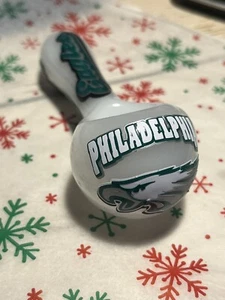 4" Glass Spoon Pipe Bowl Piece White Handmade Philadelphia Eagles - FREE CUSTOM - Picture 1 of 6