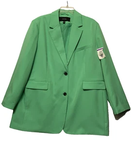 Vero Moda Size 6 Oversized Green Blazer Office Academia Everyday Style NWT - Picture 1 of 10